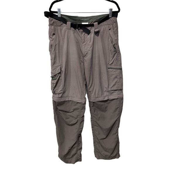 Columbia Nylon Tan Colorblock Convertible Shorts Pants Hiking Men's Size 36x30